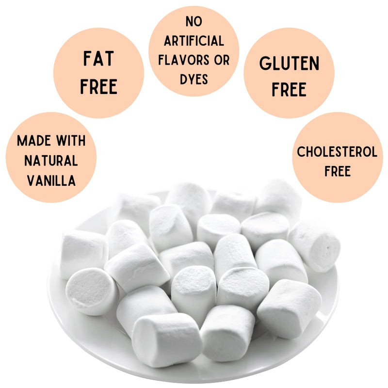1 lb Large White Marshmallows - Made with Natural Vanilla, No Artificial Flavors - Perfect for S’mores, Baking & Hot Chocolate - Image 3